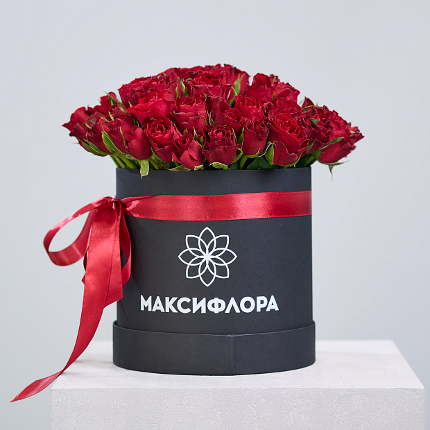 Букет из 51 красной розы в коробке  6
